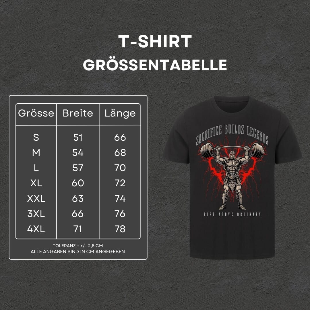 Sacrifice Builds Legends - T-Shirt